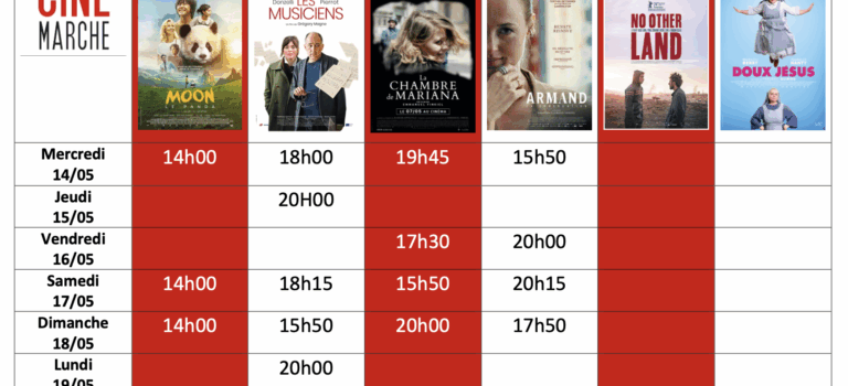 Programme de la semaine du 14/05