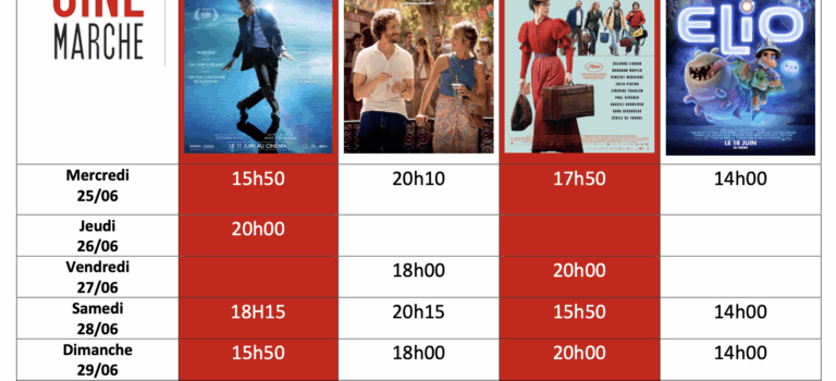 Programme de la semaine du 25/06 Programme de la semaine du 25/06