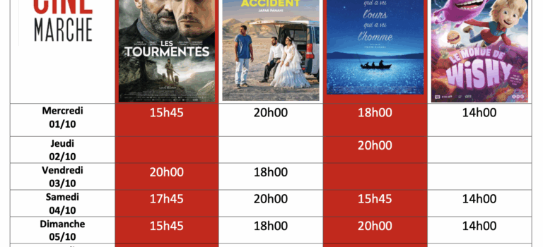 Programme semaine du 1/10