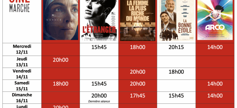 Programme du 12 au 18/11