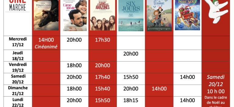 Programme du 17/12 au 23/12