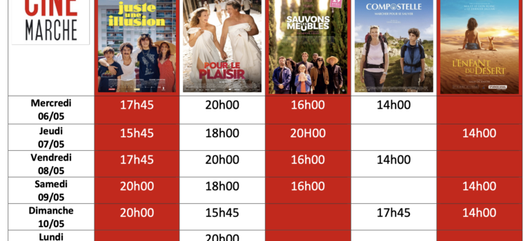 Programme du 6/05 au 12/05