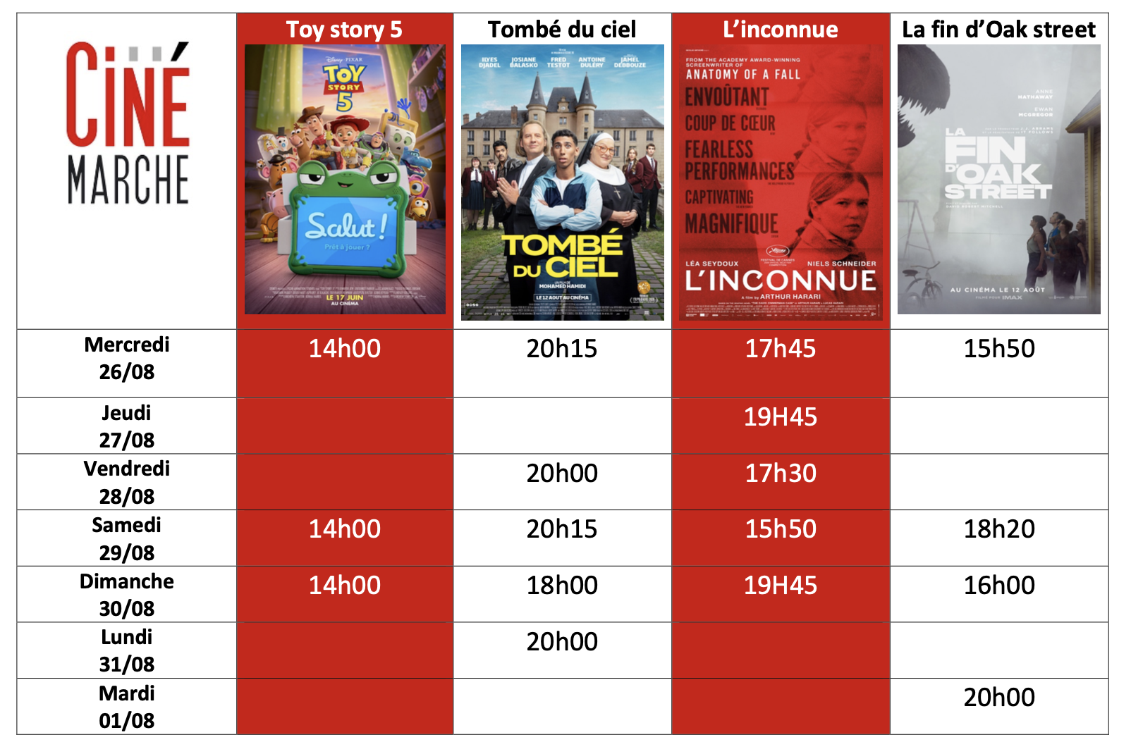 Programme hebdo Programme hebdo