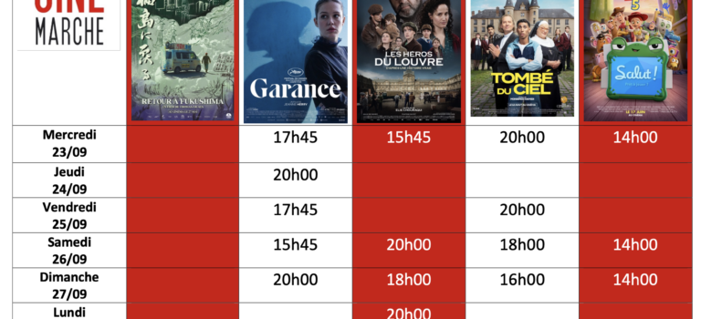 Programme hebdo 23/09 Programme hebdo 23/09