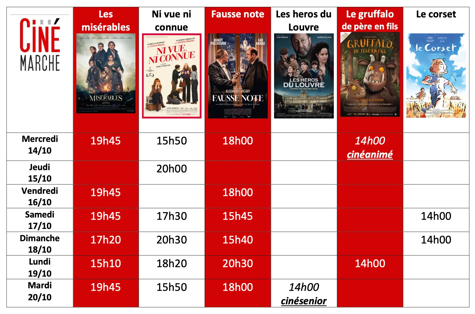 Programme hebdo