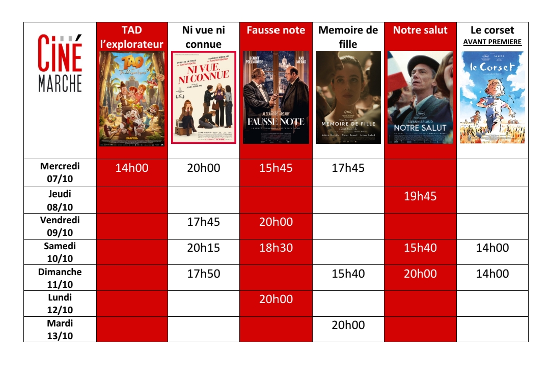 Programme hebdo Programme hebdo